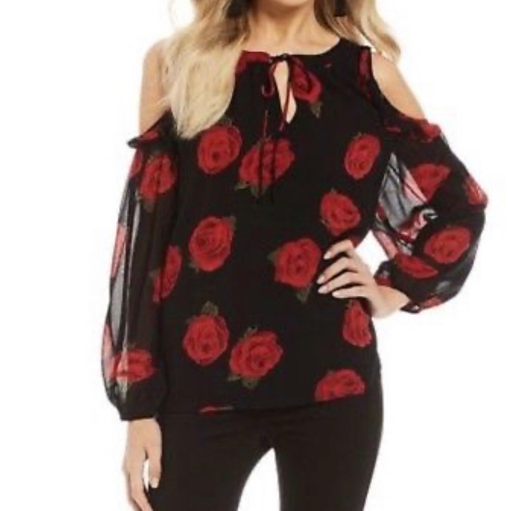Valentine’s Day Rose Sanctuary Cold Shoulder Top